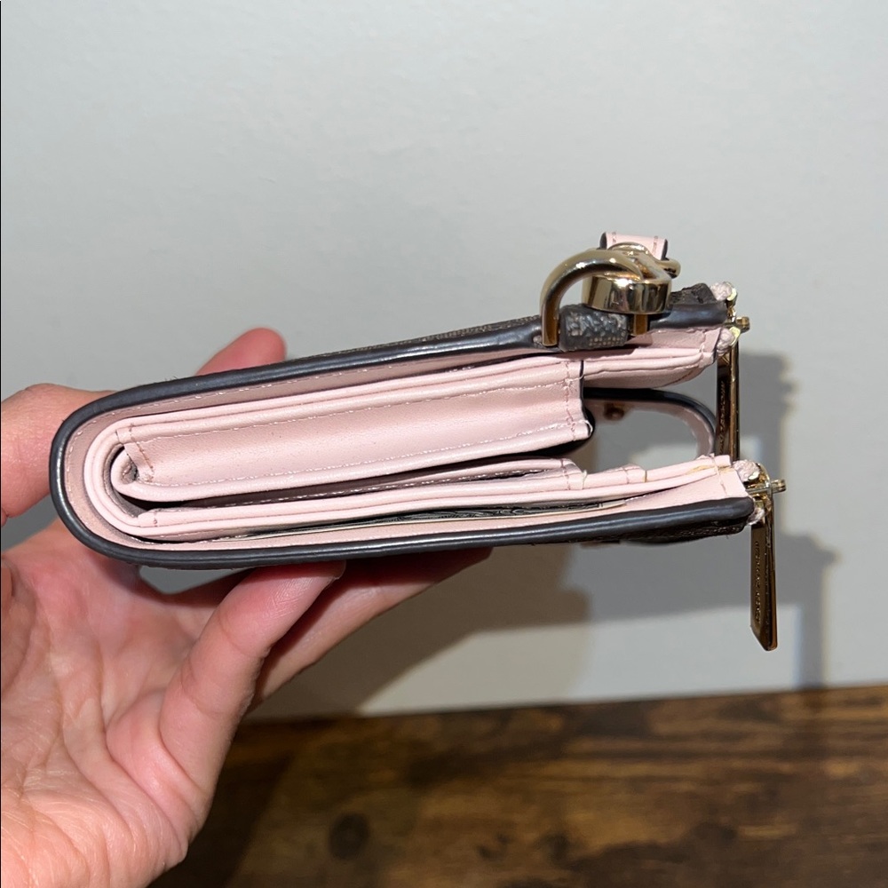 Michael Kors Black and Pink Logo Wristlet - Picture 9 of 11